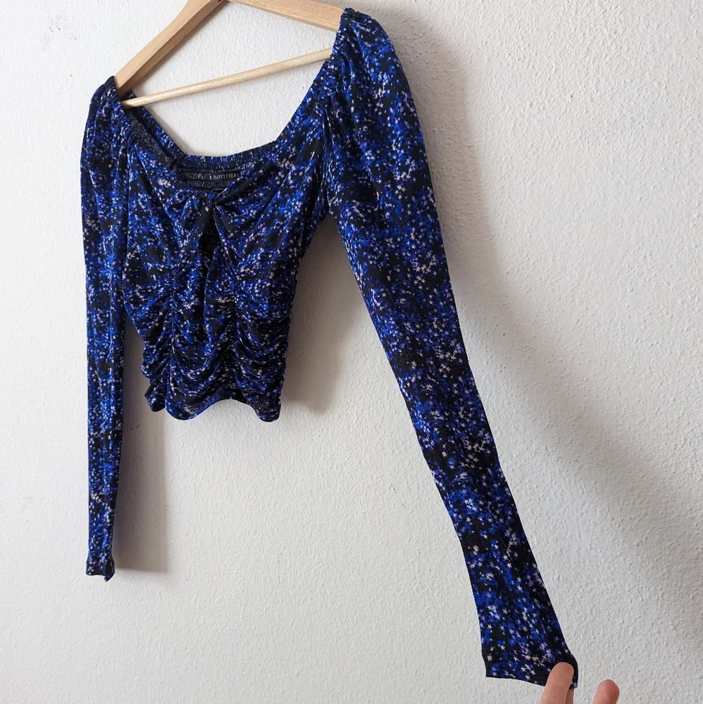 Urban Outfitters Juliana Crepe Cutout Cropped Top